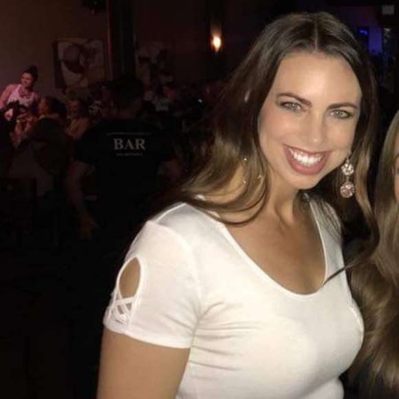 Guess Nico Cutout Tee | Size Small | Light Pink - Picture 6 of 6